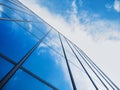 Modern building Glass facade with Sky reflection Architecture details Royalty Free Stock Photo