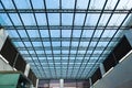 Modern building glass roof structure construction site Royalty Free Stock Photo