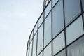 Modern building glass wall. Urban abstract background, detail of modern glass facade, office business building Royalty Free Stock Photo