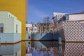 Modern building of the Groningen museum