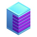 Modern building icon, isometric style Royalty Free Stock Photo