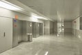 Modern building interior elevators area with marble floor. Architecture Royalty Free Stock Photo