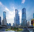 The modern building of the lujiazui financial centre Royalty Free Stock Photo