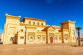 Modern building made in the style of an ancient kasbah, Morocco Royalty Free Stock Photo