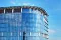 Modern building. Modern office building with facade of glass Royalty Free Stock Photo