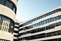 Modern building. Modern office building with facade of glass Royalty Free Stock Photo