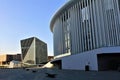 A modern building of Philharmonie in Luxembourg City