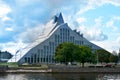 Modern building in Riga, the national library Royalty Free Stock Photo