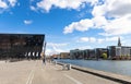 Modern building of the royal library in Copenhagen - Black Diamont. Copenhagen, Denmark Royalty Free Stock Photo