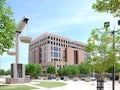 Modern Building and Sculpture in Downtown Albuquerque, New Mexico