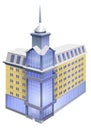 Modern building with spire vector