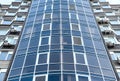 Modern building with tinted windows, low angle Royalty Free Stock Photo
