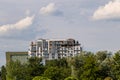 A modern building under construction, finishing works Royalty Free Stock Photo