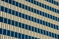 Modern building with yellow lines in between the window walls at downtown Tucson, Arizona Royalty Free Stock Photo