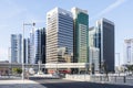 Modern buildings, Abu Dhabi skyline, United Arab Emirates Royalty Free Stock Photo