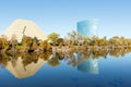 Modern buildings across the Sacramento River Royalty Free Stock Photo