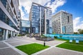 Modern buildings architecture of Olivia Business Centre in Gdansk Royalty Free Stock Photo