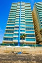 Modern buildings at the beach in Salinas, Ecuador. Royalty Free Stock Photo