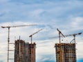 Modern buildings being constructed Royalty Free Stock Photo