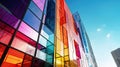Modern Buildings in Bold Colors. Generative Ai