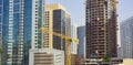 Modern buildings in construction. Dubai Royalty Free Stock Photo