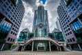 Modern buildings at David Pecaut Square, in downtown Toronto, On Royalty Free Stock Photo