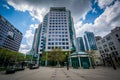 Modern buildings at David Pecaut Square, in downtown Toronto, On Royalty Free Stock Photo