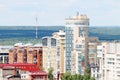 Modern buildings on edge of large city Royalty Free Stock Photo