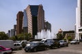 Modern buildings are erected around the financial center of Mexico City Royalty Free Stock Photo