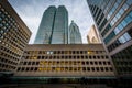 Modern buildings in the Financial District, of Toronto, Ontario. Royalty Free Stock Photo