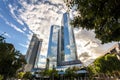 Modern buildings frankfurt germany in the summer Royalty Free Stock Photo