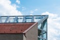 Modern buildings glass roof top Royalty Free Stock Photo