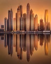 Dubai Marina bay view from Palm Jumeirah, UAE Royalty Free Stock Photo