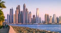 Dubai Marina bay view from Palm Jumeirah, UAE Royalty Free Stock Photo