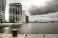 Modern buildings in the harbour of Antwerp