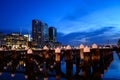 Modern buildings near princess pier Royalty Free Stock Photo