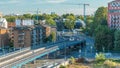 Modern buildings in the new area of Portello timelapse, Milan, Italy