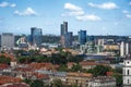 Modern buildings of the new city center southern Snipiskes - Vilnius, Lithuania Royalty Free Stock Photo