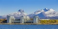 Modern Buildings in Norwegian City Bodo,  Norway Royalty Free Stock Photo