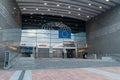 Modern buildings and Office buildings on the esplanade of the European Parliament