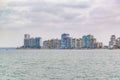 Modern Buildings and Pacific Ocean Salinas Ecuador Royalty Free Stock Photo