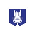 Urban podcast vector logo design template. Podcast city logo concept. Royalty Free Stock Photo