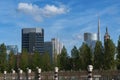 Modern buildings of Porta Nuova seen from Cimitero Monumentale, Milan Royalty Free Stock Photo