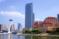 River promenade in Tianjin city, China