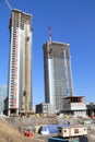 Modern Buildings Under Construction