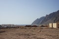 Modern buildings under construction in Dahab, South Sinai Governorate, Egypt Royalty Free Stock Photo