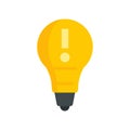 Modern bulb idea icon flat isolated vector