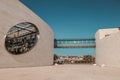 Modern bulding arquitecture in the Champalimaud Foundation, Centre for the Unknown. Biomedical private research center.