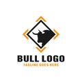 Modern bull animal logo