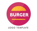 Modern burger logo design for companies. vector file available. ready to use logo Royalty Free Stock Photo